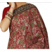 Incredible Red Colored Embroidered Faux Georgette Saree